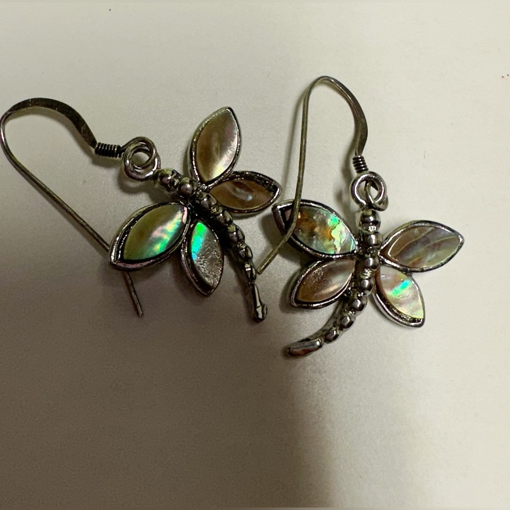 Abalone Shell Earrings - Picture 3 of 6